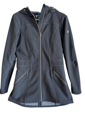 Kuhl Klash Trench Coat Women's Small Hooded Softshell Jacket Stretch